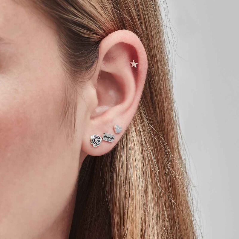 Stolen Girlfriends Club Rose Bud Flat Back Earring - Single image number 1